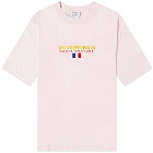 VETEMENTS Men's Haute Couture Logo T-Shirt in Baby Pink