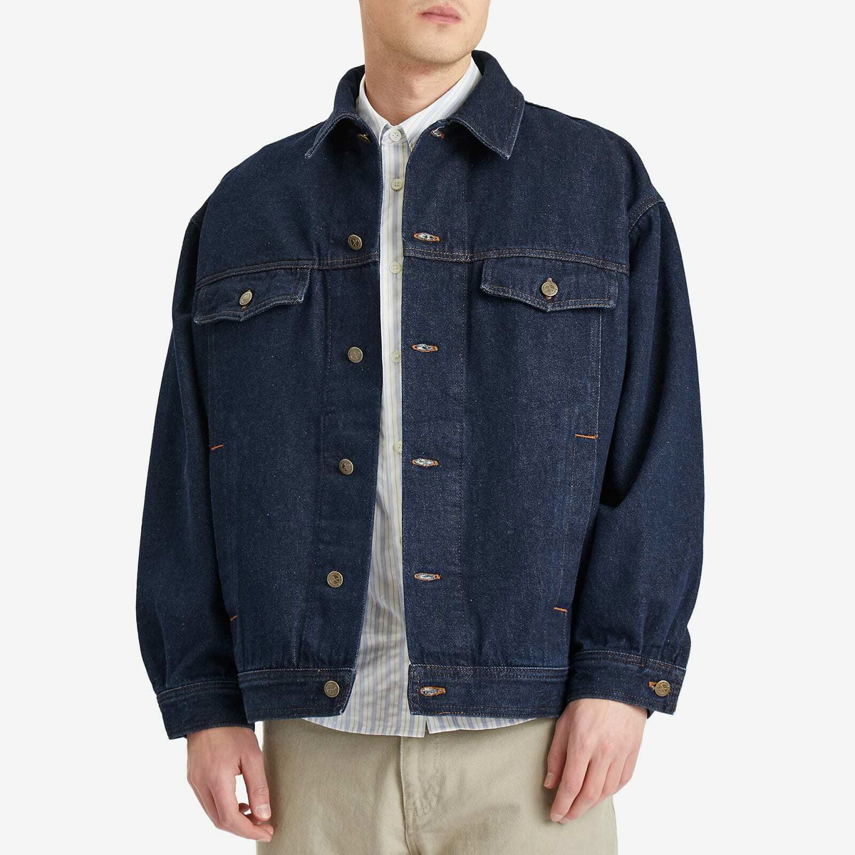 A.P.C. Men's Elvis Denim Jacket in Washed Indigo A.P.C.