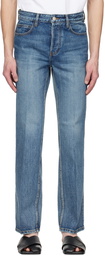 Solid Homme Blue Straight Jeans