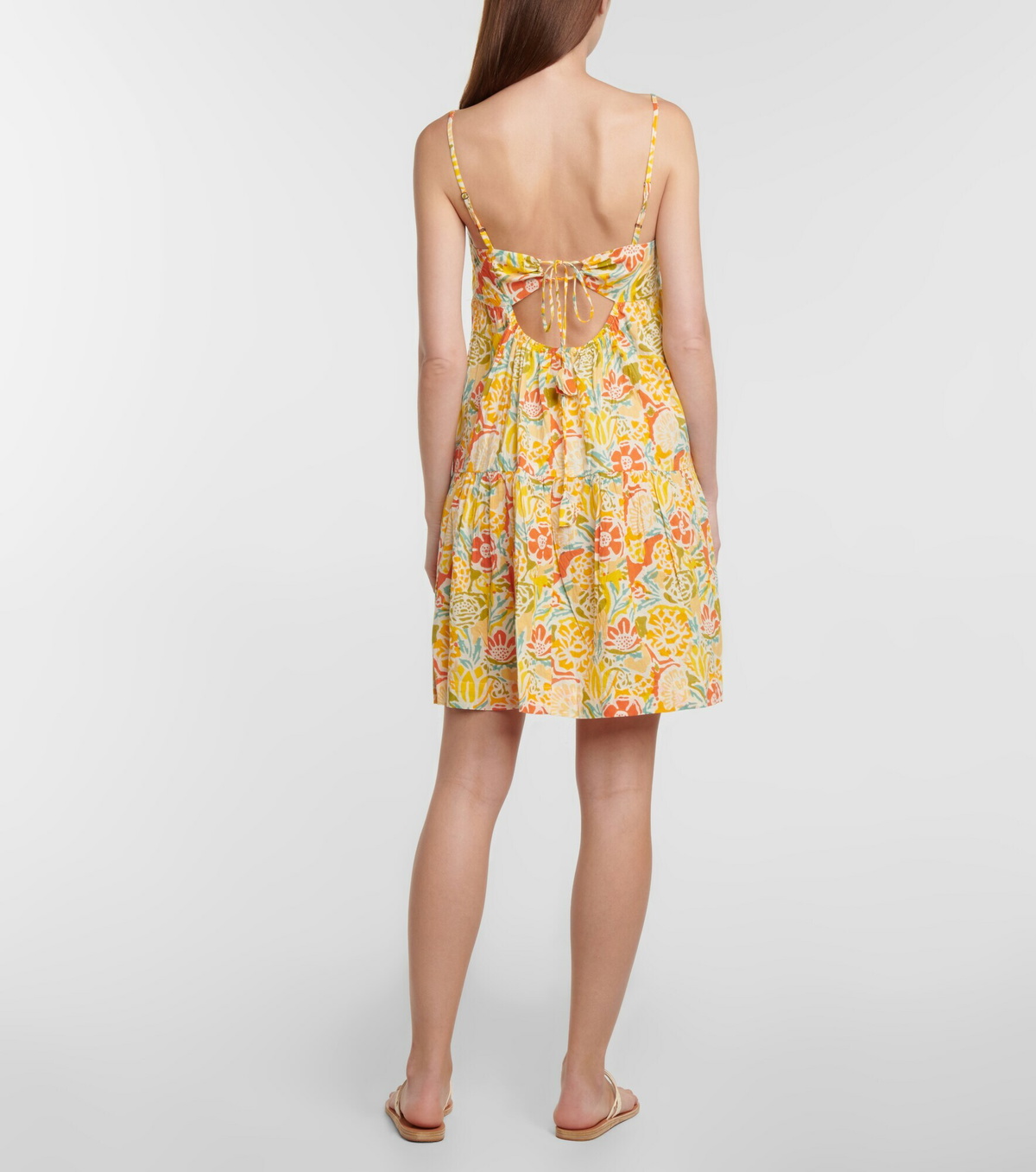 Velvet - Floral cotton minidress