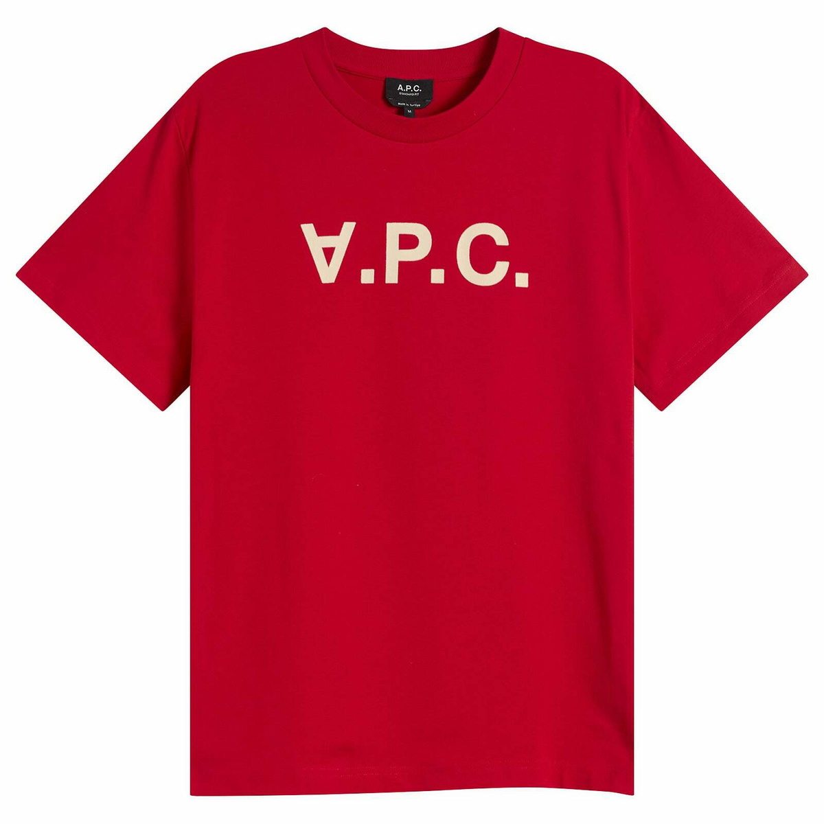 A.P.C. Men's VPC Logo T-Shirt in Red/Ecru