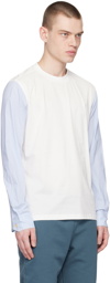 Paul Smith White Paneled Long Sleeve T-Shirt
