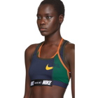 Nike Navy and Green Sacai Edition NRG Ga NI-11 Sports Bra