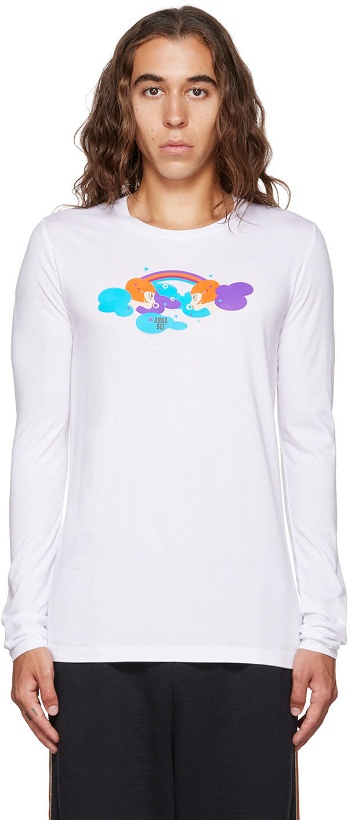 Photo: Anna Sui SSENSE Exclusive White Printed Long Sleeve T-Shirt