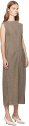 UMBER POSTPAST Beige Wool Felted Midi Dress