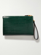 TOM FORD - Croc-Effect Leather Pouch