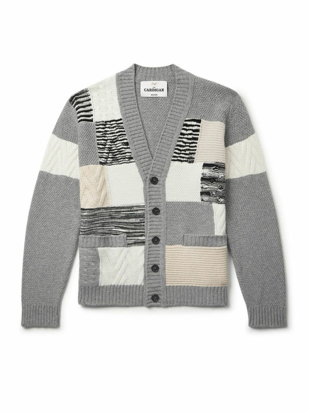 Photo: Missoni - Patchwork Wool Cardigan - Gray