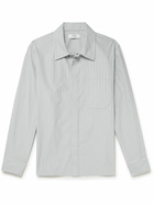 Theory - Lucas Ossendrijver Pinstriped Cotton-Blend Shirt - Gray