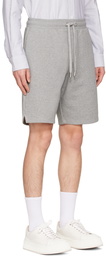 AMI Alexandre Mattiussi Gray Ami de Cœur Track Shorts