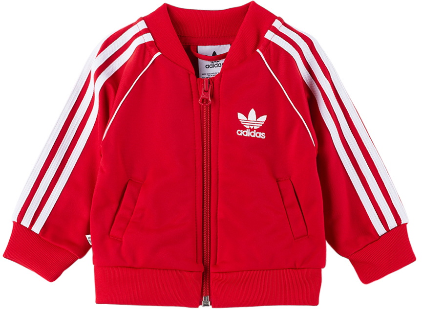 adidas Kids Baby Red Adicolor SST Tracksuit adidas