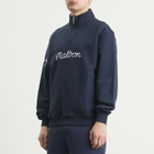 Malbon Men's Collegiate Quarter-Zip Sweatshirt in Navy