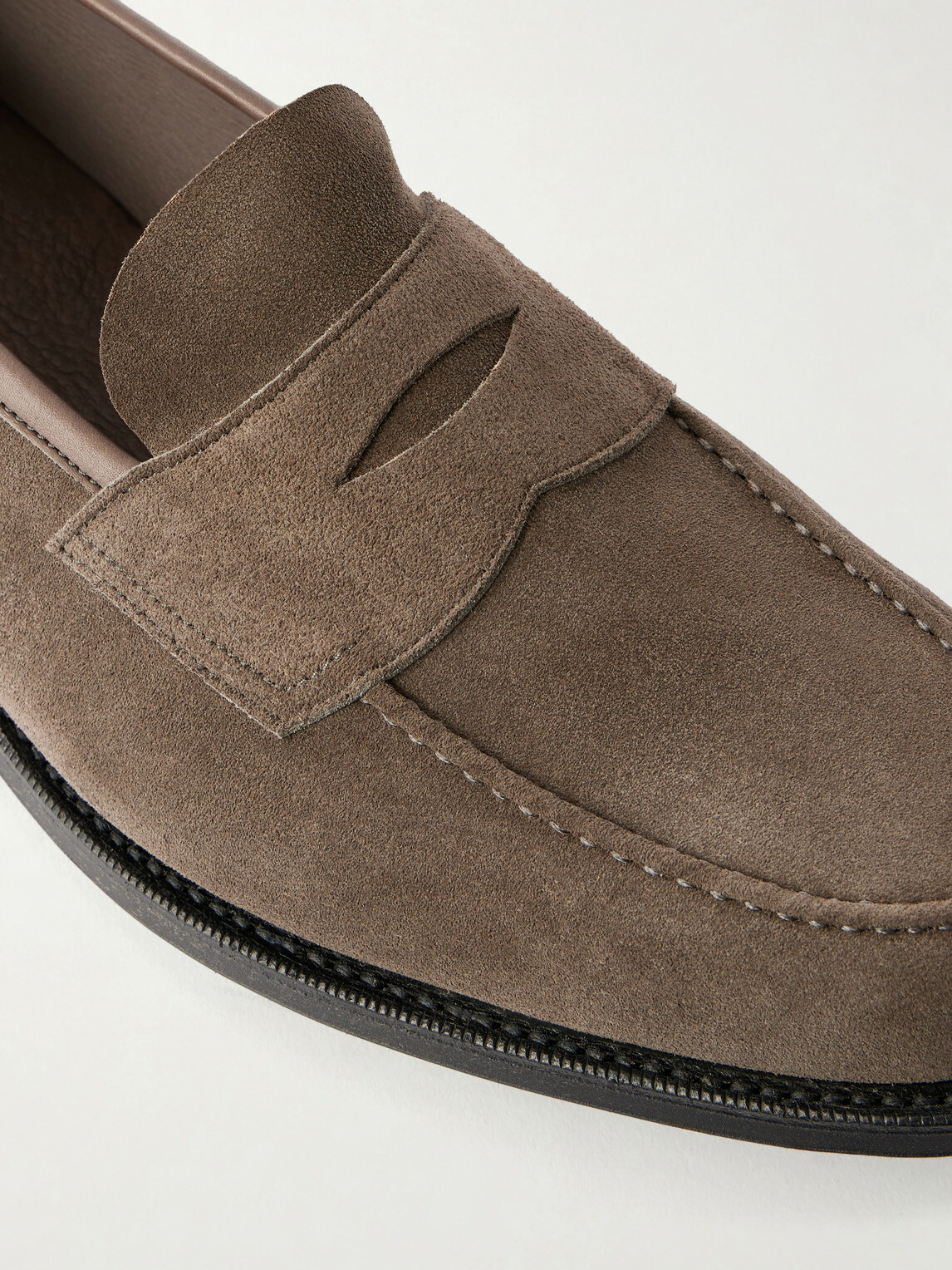 Edward Green - Pimlico Suede Penny Loafers - Brown
