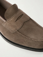 Edward Green - Pimlico Suede Penny Loafers - Brown
