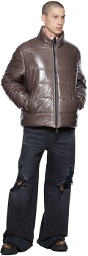 44 Label Group Gray Blow Out Puffer Jacket