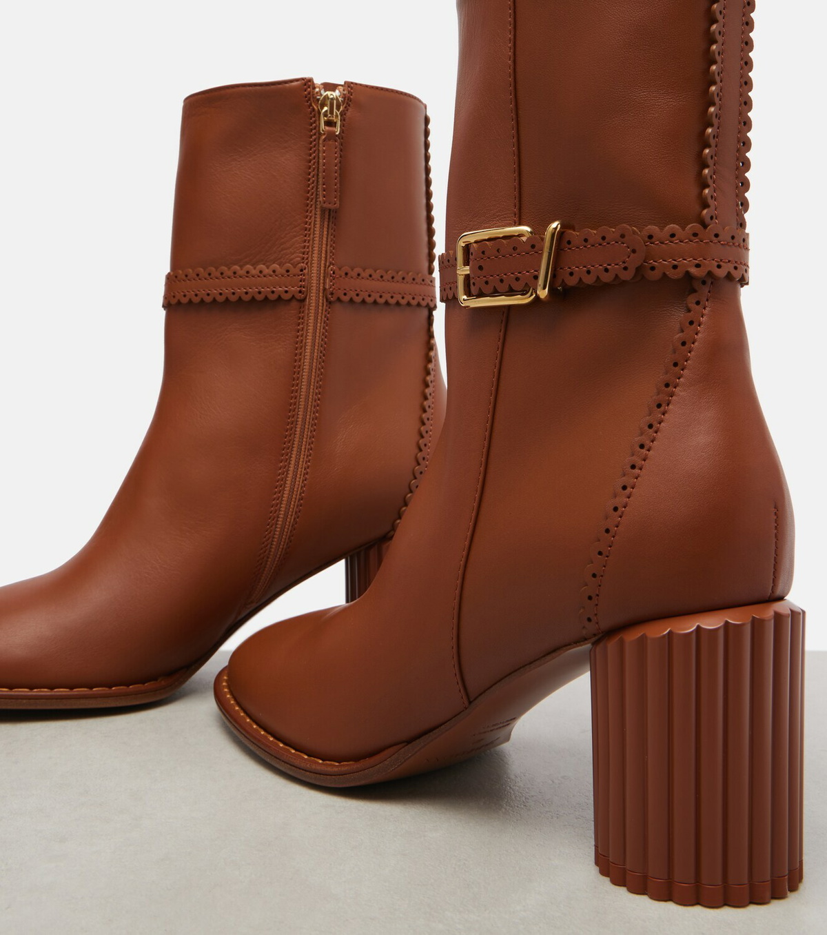 Zimmermann Eddie 70 leather ankle boots