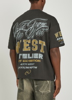 Kidwest Eagle Atelier Printed Cotton T-shirt Black