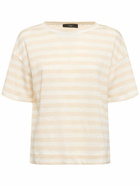 WEEKEND MAX MARA Falla Linen Jersey Striped T-shirt