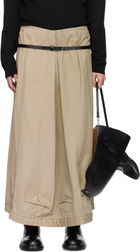 HODAKOVA Beige Upside Down Maxi Skirt