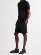 ALEXANDER MCQUEEN - Logo-Appliquéd Cotton-Piqué Polo Shirt - Black