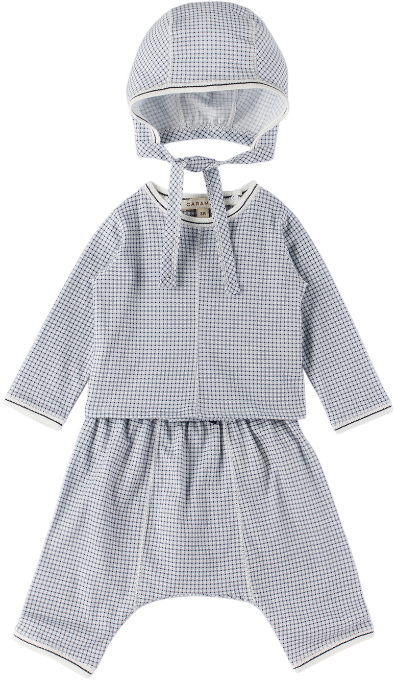 Caramel Baby Navy & White Barnes Three-Piece Set