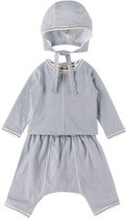 Caramel Baby Navy & White Barnes Three-Piece Set