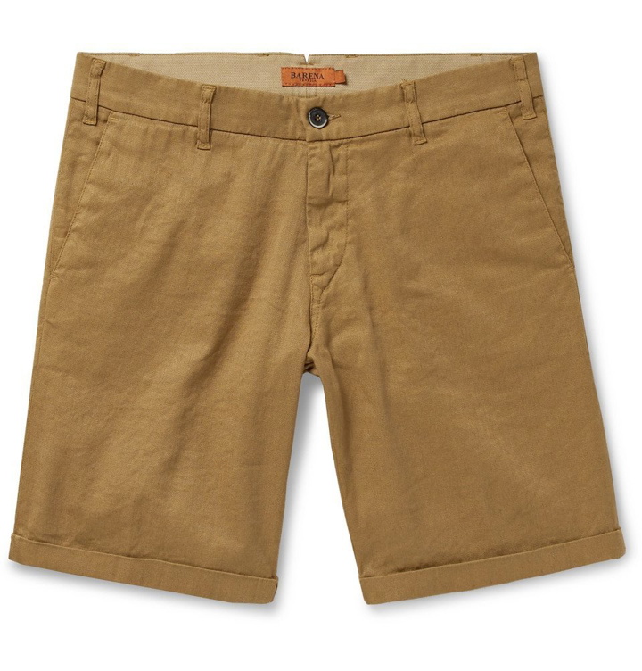 Photo: Barena - Linen and Cotton-Blend Shorts - Light brown
