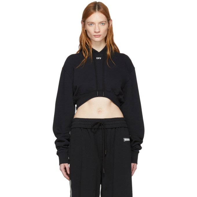 Photo: Off-White Black Off Extra Crop Hoodie