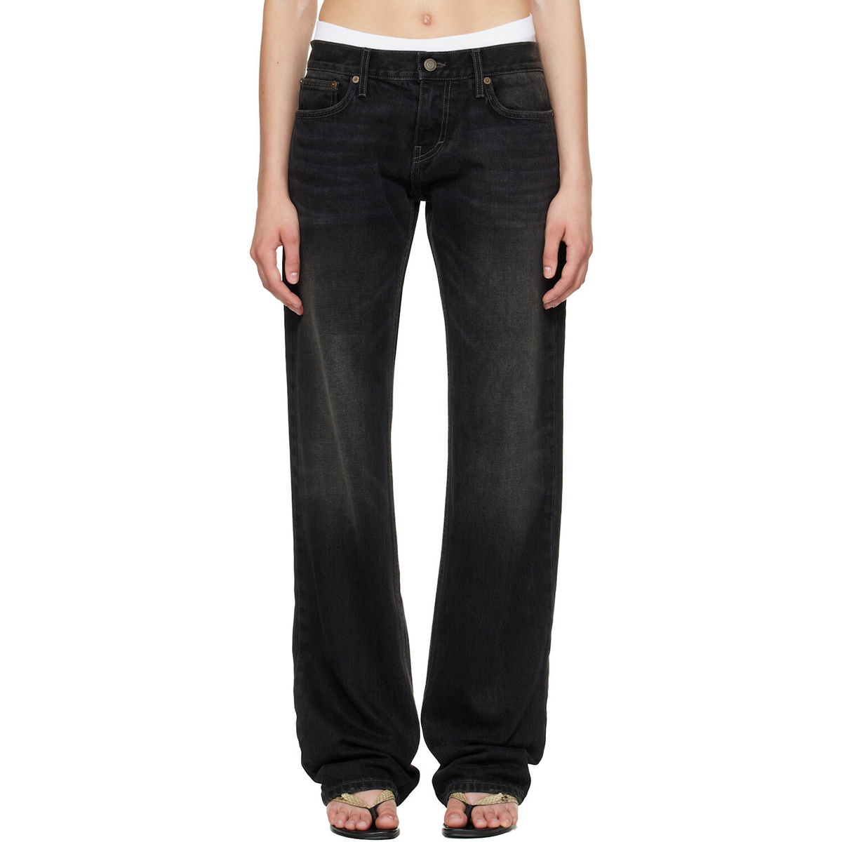 Raimundo Langlois Black Slim Straight Jeans