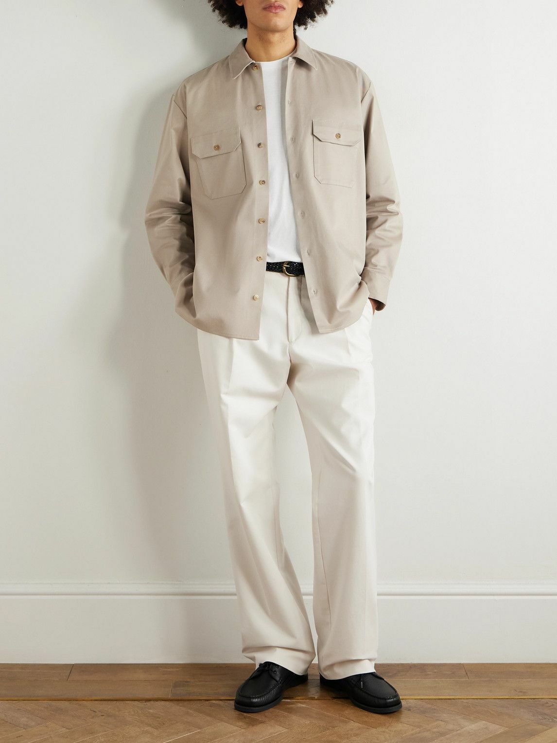 Ghiaia Cashmere - Cotton-Twill Shirt - Neutrals