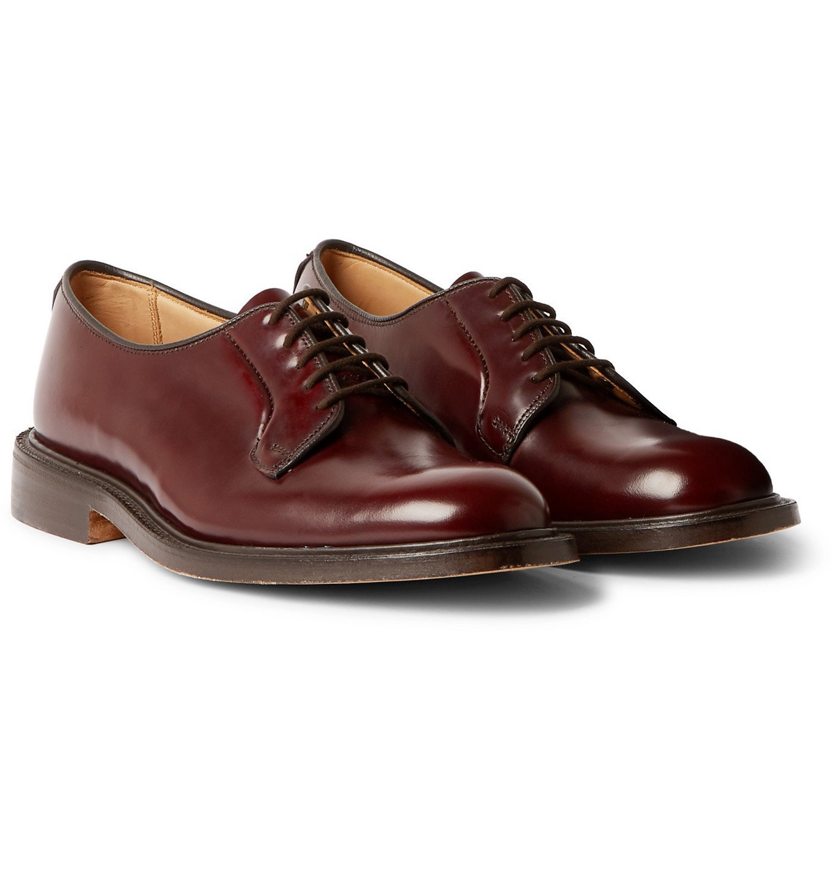 Tricker's - Robert Leather Derby Shoes - Burgundy Tricker's