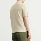 NN07 Men's Nolan Polo Cardigan in Ivory Mouliné