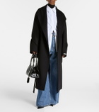Sportmax Baldo scarf-detail virgin wool coat