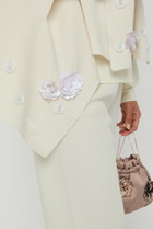 Bernadette Shirene Embroidered Cashmere-blend Shawl Ivory
