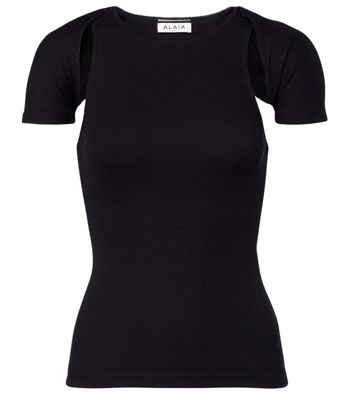 Photo: Alaïa Layered ribbed-knit jersey top