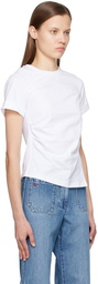 Victoria Beckham White Drape T-Shirt