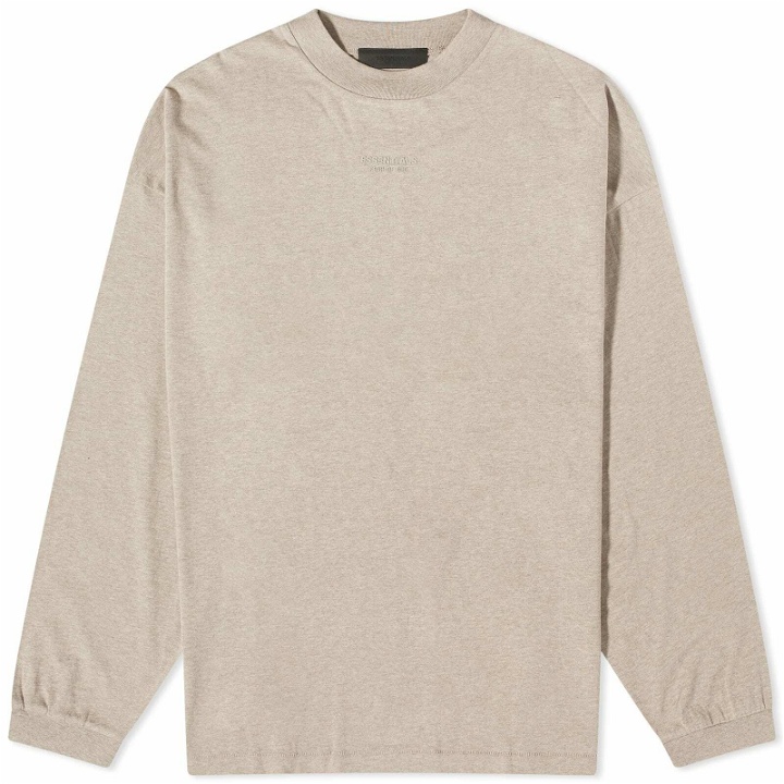 Photo: Fear of God ESSENTIALS Men's Essentials Long Sleeve T-Shirt in Core Heather