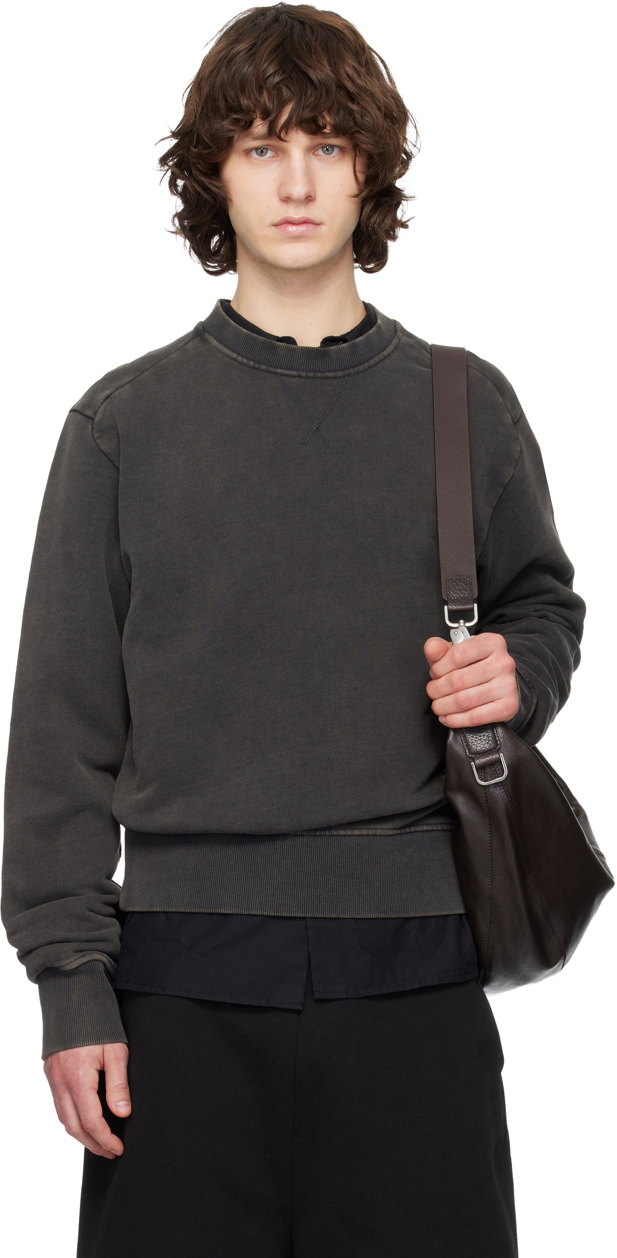 Entire Studios Black Pod Crew Sweatshirt