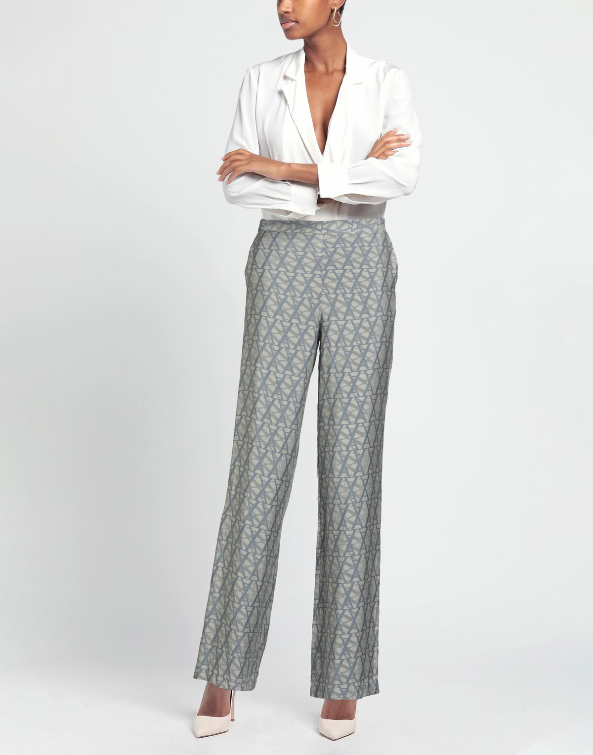 Alessia Santi Womens Pants Slate in Blue
