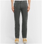 PS by Paul Smith - Anthracite Slim-Fit Brushed Cotton-Blend Twill Chinos - Gray