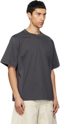 sacai Gray Cotton Jersey T-shirt
