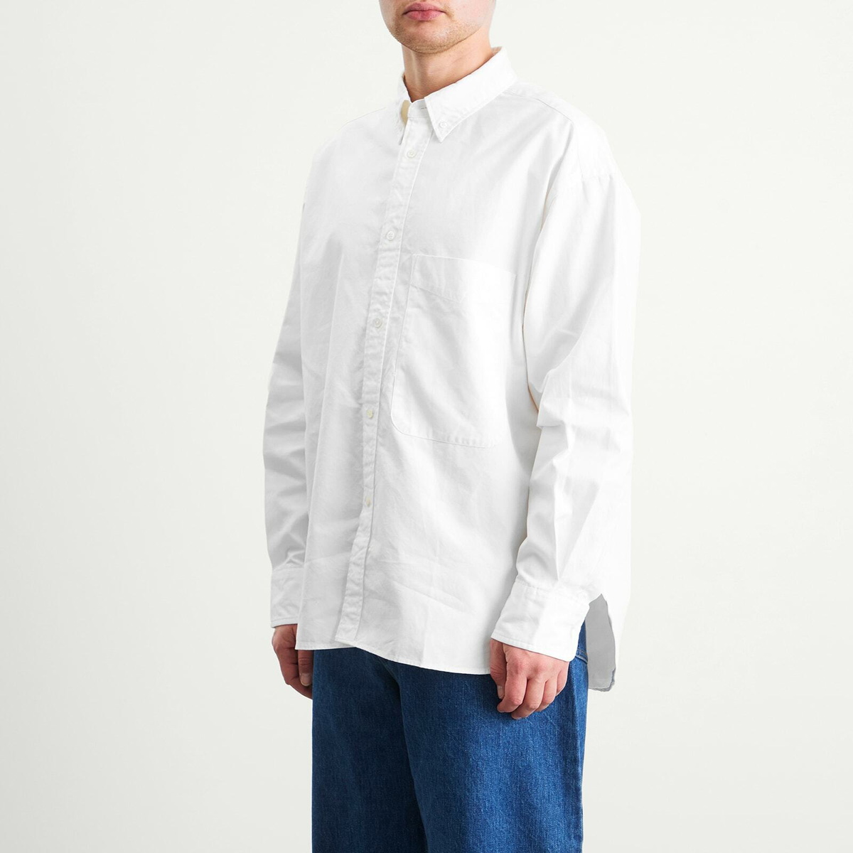 Studio Nicholson Men's x Beams Plus Lisa Oxford Shirt in White