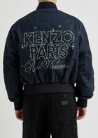 Kenzo Constellation Reversible Denim Bomber Jacket Navy
