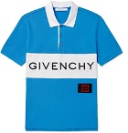 Givenchy - Slim-Fit Logo-Embroidered Cotton-Piqué Polo Shirt - Men - Blue