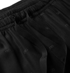 Dolce & Gabbana - Piped Silk-Jacquard Drawstring Trousers - Men - Black