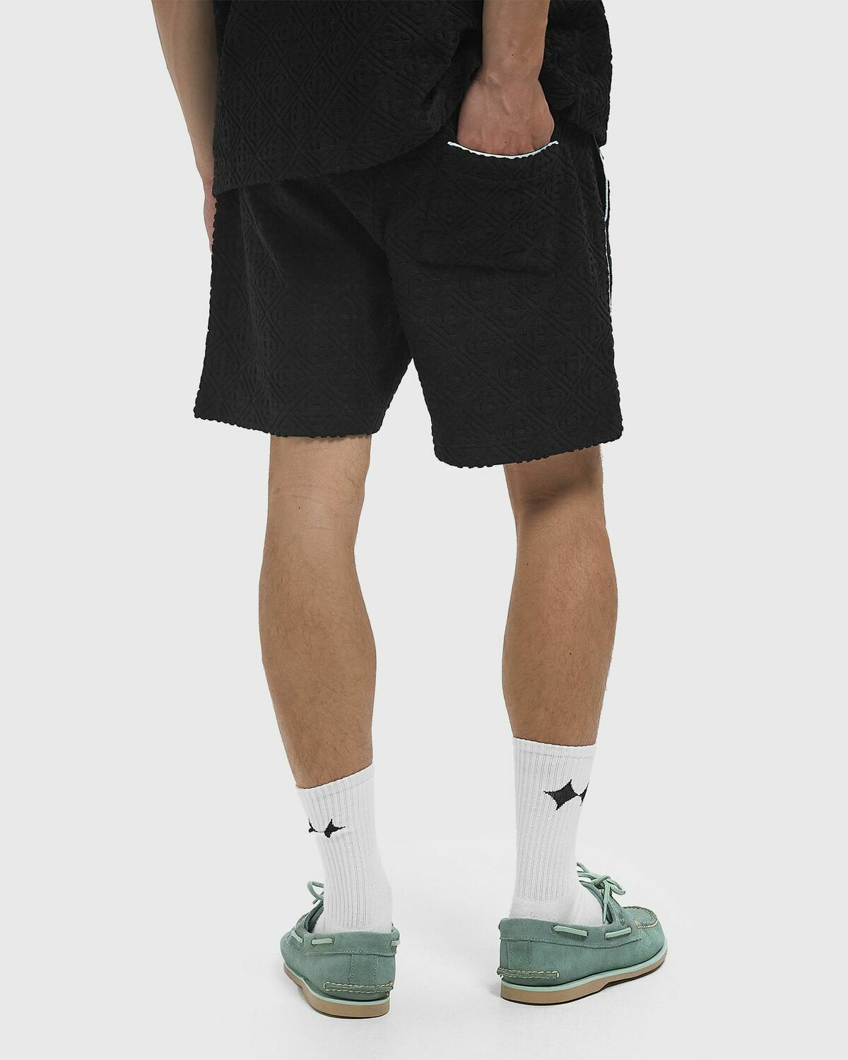 Casablanca MENS TOWELLING SHORTS Black Mens Casual Short