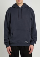 Les Deux Ben Artist Hooded Cotton Sweatshirt Navy