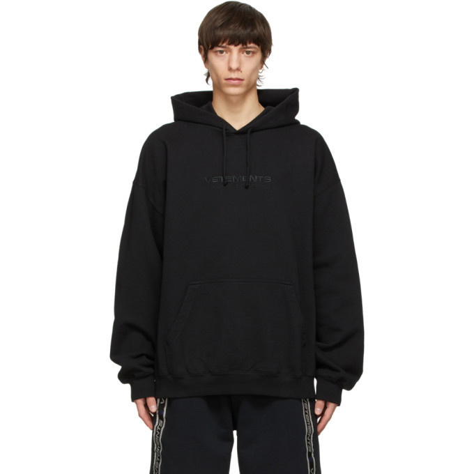 Photo: VETEMENTS Black Haute Couture Logo Hoodie