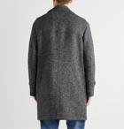 Incotex - Double-Breasted Herringbone Wool and Mohair-Blend Overcoat - Gray