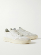 Autry - Open Low Suede-Trimmed Leather Sneakers - White