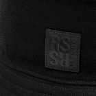 Raf Simons Men's Leather Patch Bucket Hat in Black